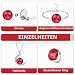 HIFOT Ladybug Kostüm Zubehör Set, Lady Bug Maske Handschuhe Tasche Haarbänder Halskette Ohrring Rollenspiel , Rot Schwarz Verkleidung Mädchen Halloween Karneval Kinder