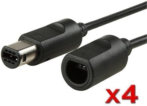 Aiskaer 4pcs Wii/Gamecube Controller Extension Cables for GameCube and Wii Consoles
