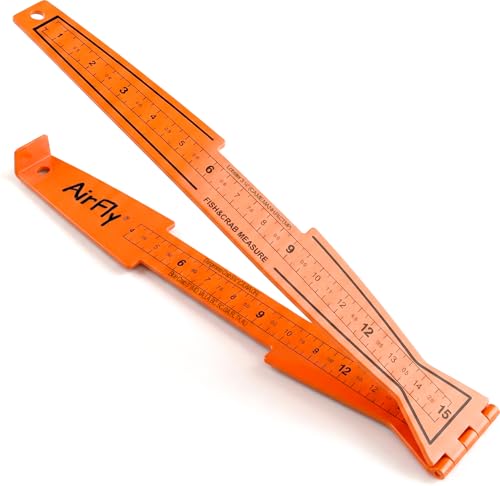 Image of AirFly Fish Measuring Board 32 Inch Foldable Bump Board - Built-in Crab Lobster Gauge - Slot-Limit Ruler for Redfish Snook Trout Flounder - Kayak Boat Shore - High-Contrast ABS - Designed in USA