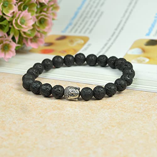 Image of Reiki Crystal Products Certified Natural Crystal Stone 8 mm Round Beads Bracelet for Men and Women | Reiki Charged Gemstone Bracelets | Multiple Stone Variants Available