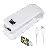 【Wiederaufladbares USB-Kabel】Angetrieben von wiederaufladbaren Micro-USB-Geräten muss der Mini-Beutelversiegeler kein zusätzliches Geld für Batterien verschwenden. Sie können es auch jederzeit und überall verwenden. Da die Versiegelung nicht wasserdicht oder spülmaschinenfest ist, legen Sie sie nicht in Wasser oder andere Flüssigkeiten.