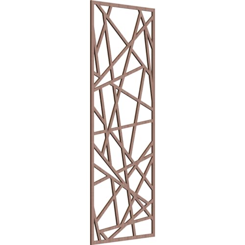 Image of Conway Decorative Pierced Fretwork Wood Wall Panels, 25 3 /8 inchW x 64 3 /8 inchH x 3 /8 inchT, Walnut