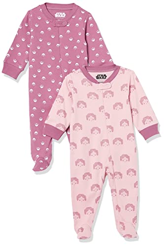 Image of Amazon Essentials Disney | Marvel | Star Wars Unisex Babies, Toddlers and Kids' Footed Sleepers, Zip Up Pajamas, Multipacks