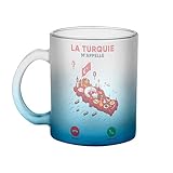 Belle finition d'aspect mate Fabulous Mug en Verre Bleu - La Turquie M\'Appelle Voyage Culture