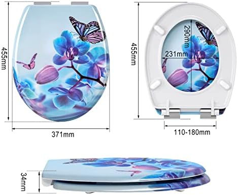 WOLTU Premium Toilet Seat,Soft Close Adjustable Hinge Toilet Lid Cover for Family Bathroom