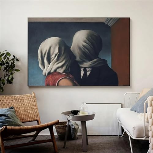 René Magritte L'Amant tableau surréaliste pour chambre cosy - 4