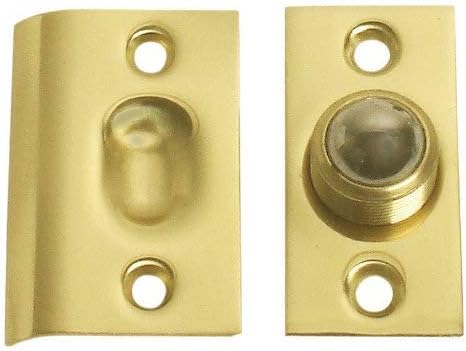 Emtek 8802 2-1/8 Inch Ball Catch with Strike (Unlacquered Brass)