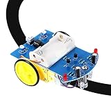 MiOYOOW Practice Soldering Learning Electronics DIY Kit Smart Car TT Motor Soldering Project Kits Line Following Robot Kids DIY Electronics Education School Competition