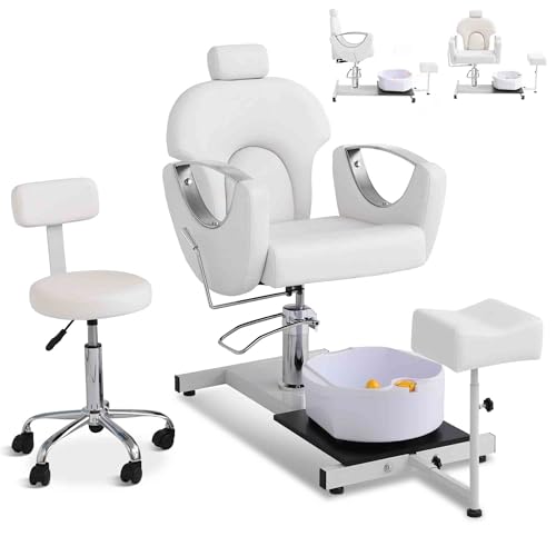 KIGOTY Pedicure Chair No Plumbing with Massage Foot Spa &