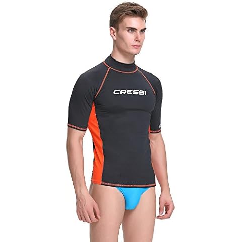 Cressi Rash Guard Man, Naranja, Protección UV UPF 50+ Cover