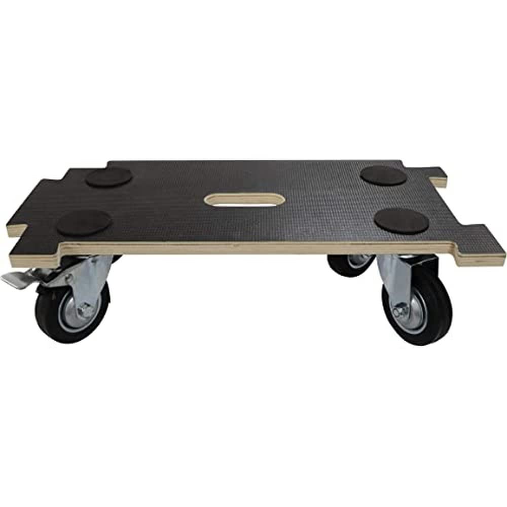Home It Work® Plataforma rodante Modular para Muebles – 400 kg – 29 x 58 cm – Base Antideslizante de contrachapado – 4 Ruedas giratorias Ø100 mm (2 con Freno)