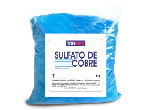 Sulfato De Cobre CuSo4 1kg Cojntra Lesmas Caramujos Para Plantação Tog Max