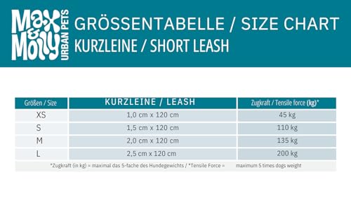 Laisse Max & Molly Café en taille M pour chien actif