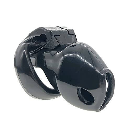 Image of HT-V4 Chastity Cage for Men | 5 Adjustable Wide Rings & 6 Colors | Beginner-Friendly | Adult Toy with Sizing Guide (Black, Nano)