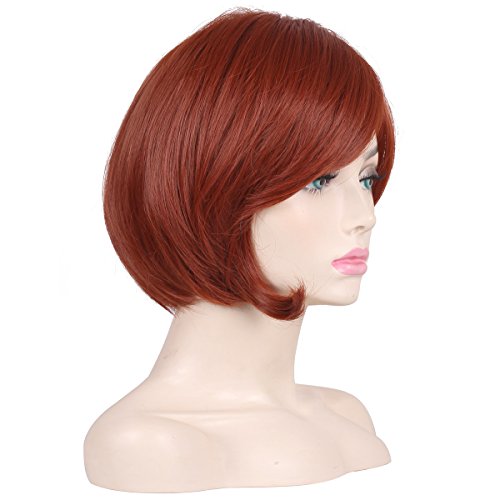 Colorground Short Reddish Brown Prestyled Cosplay Wig For Women #TOP5