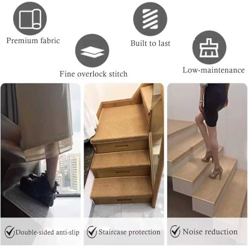 Alfombras para escaleras de diseño funcional con base autoadhesiva de alta resistencia 5