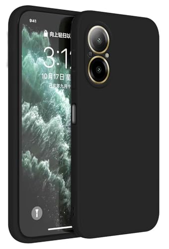 Topme Funda para Realme C67 (4G) (6.72' Inches) Carcasa Caja Case Estuche, Funda Protectora de Piel de Silicona TPU - Negro