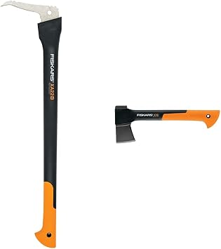 Fiskars Hookaroon 28 Inch, Orange/Black 360070-1001 & 378501-1002 X7 Hatchet