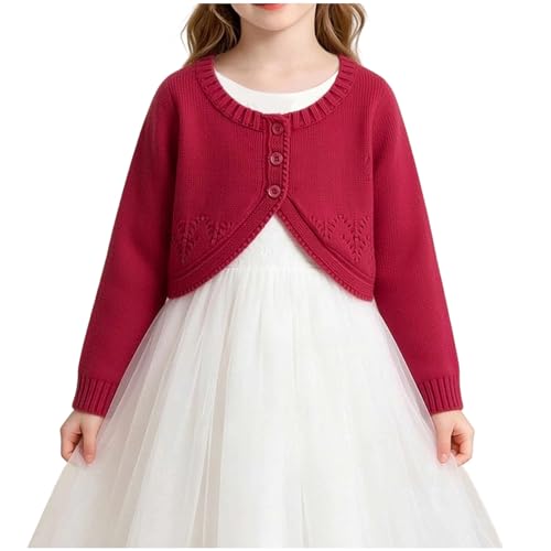 Cardigan tricoté manche longue fille pull léger tricot boléro robe mariage
