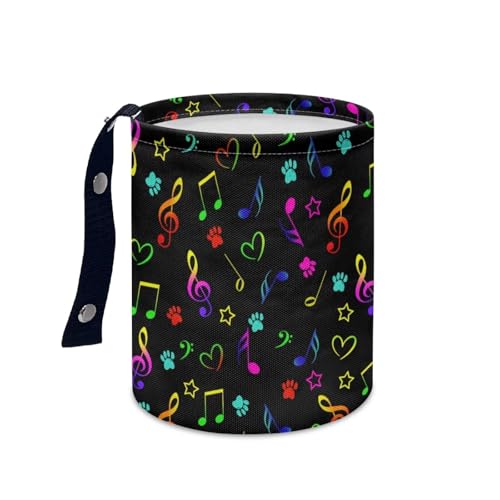 Image of Colorful Music Notes Cute Car Trash Can Seat for Car Front Seat, Back Seat, Floor, Headrest, Rubbish Bin Car Accessories Interior Universal