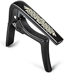JIM DUNLOP Trigger Fly Capo Celtic Knot Edition Noir courbé (63CBKC)