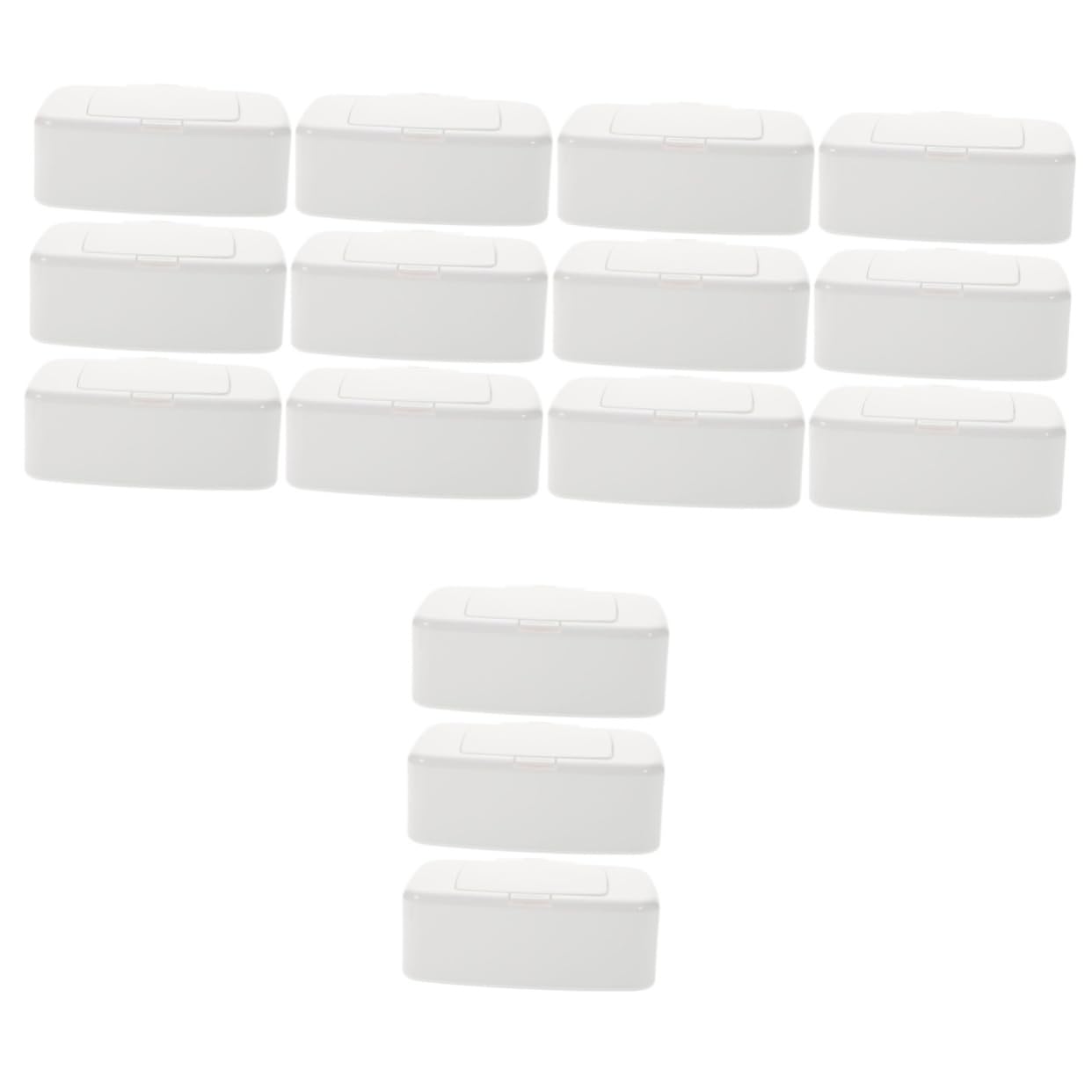 Amosfun 15pièces Distributeur De Lingettes Humides Portable Avec Couvercle Boîte à Refillable Pour Maison Pratique Odeur