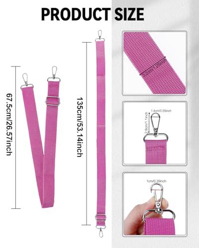 Image of eZAKKA 3 Pcs Purse Straps Replacement Crossbody, 1.37 in Wide Purse Strap Crossbody Shoulder Straps Adjustable for Canvas Bag Crossbody Handbag