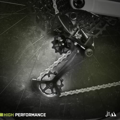 Image of JRC Components Ceramic Derailleur Pulley Wheel for SRAM Eagle | Pair of 14&12T Jockey Wheels Ceramic Bearing - Road Bike Rear Derailleur Pulley Wheels | Ceramic Speed Pulley Wheels - Gunmetal