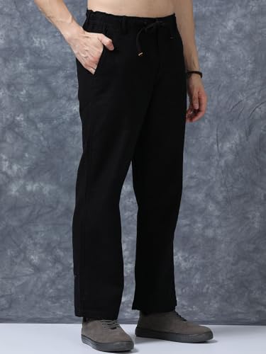 Image of Vogaan Men's Cotton Blend Casual Trousers Pants | Stylish Comfortable Trousers for Office Work and Outings