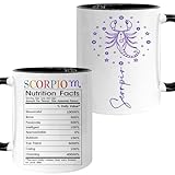 Scorpio Gifts For Women, Zodiac Gifts For Women, Scorpio Cup, Scorpio Mug, 11 Oz Coffee Mug with Scorpio Signs, Astrology Gifts For Women Friends, Birthday Zodiac Gifts, Horoscope Spiritual Gifts