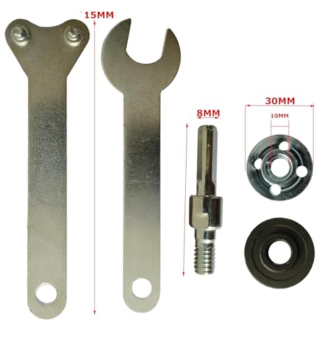 Image of Inditrust M10 Arbor Drill to Angle Grinder Converter - Variable Connecting Rod with 1pc Wood, Marble Cutting Blade, Flap Disc, Paint Remover & Grinding Wheel