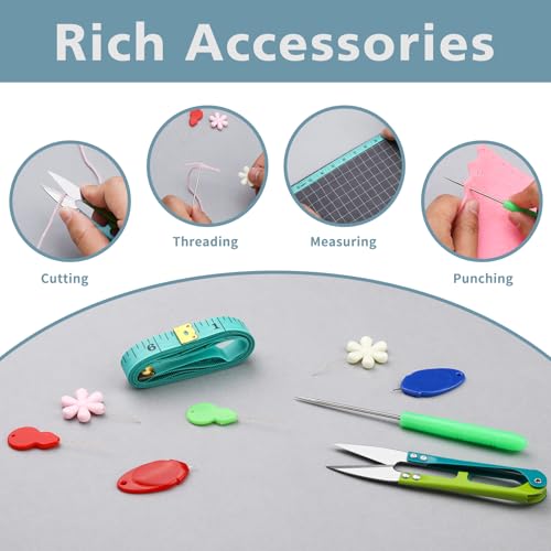 ZMAAGG Seam Rippers for Sewing, Stitch Remover Tool, Needle Threaders, Tape Measure, Tailors Awl, Thread Snips (15PCS)