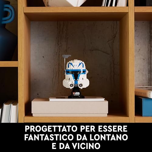 75349 Star Wars Casco di Captain Rex, Set Serie Caschi 2023, Idea Regalo per Uomo o Donna, Gadget per Adulti da The Clone Wars, Modellini da Collezione - Lego - Immagine 4