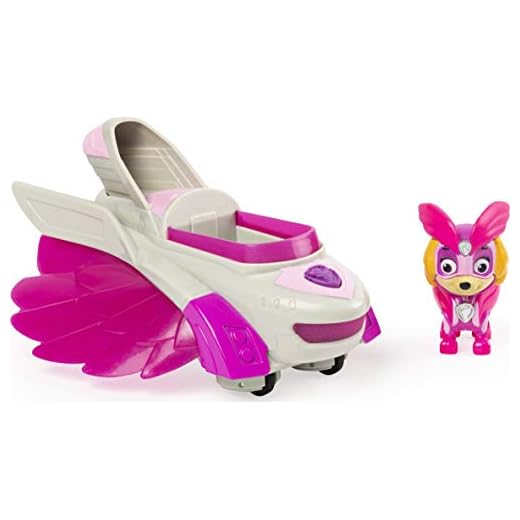 Paw Patrol Mighty Pups Charged Up Skye’s Deluxe Vehicle with Lights and Sounds