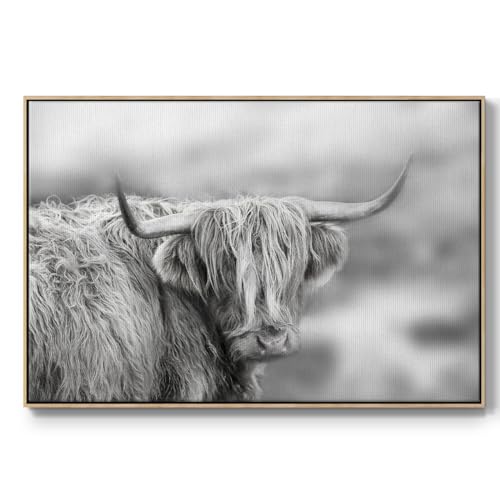 Renditions Gallery Farm Wall Art Paintings Black & White Cow