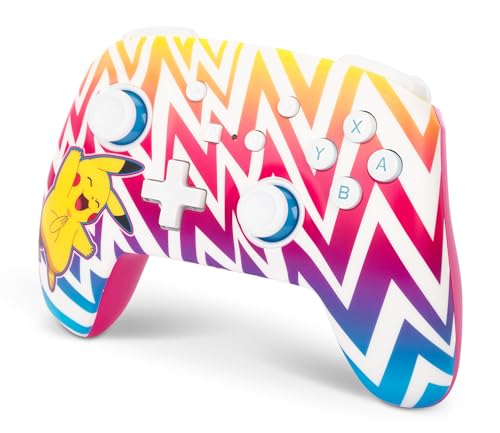 Image of PowerA Enhanced Wireless Controller - Nintendo Switch /Switch Lite /Switch-OLED Model, Nintendo Switch 2, Pikachu Vibrant, Gamepad, Bluetooth, Advanced Gaming Buttons, officially licensed