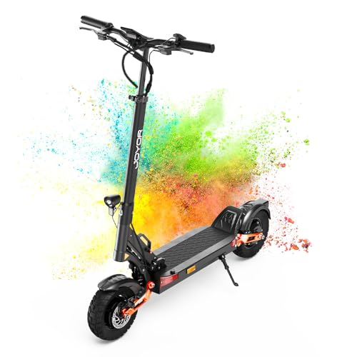 Patinete Eléctrico Joyor T10 para Adultos Profesional Todoterreno, Batería de 60V 18Ah, Motor de 2x1000W, Autonomía de 75 km, Neumáticos Todo Terreno, Freno hidráulicos, Luces de Giro