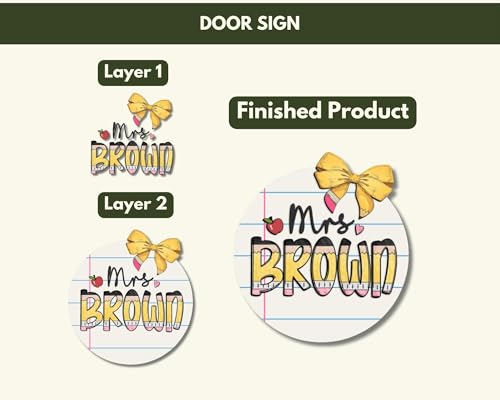 Customizable Wooden Teacher Door Sign - Personalized Classroom Hanger for Teacher Appreciation Gifts and Back to School Decorations - Image 5