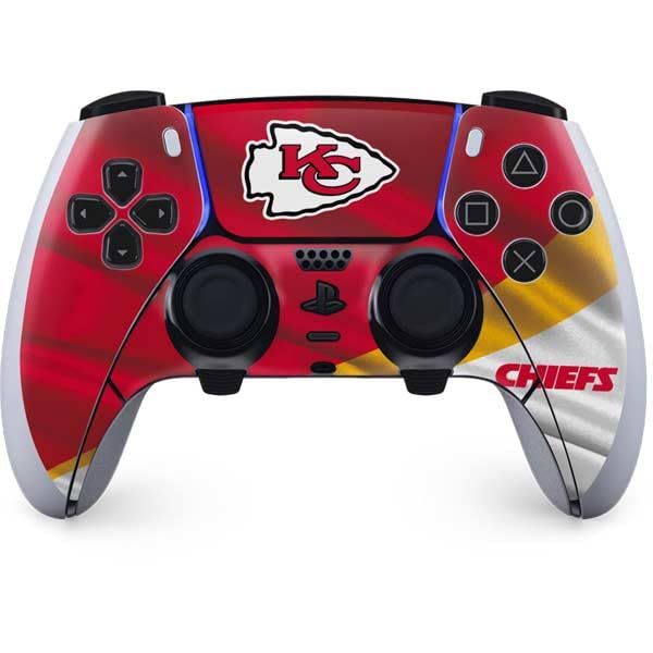 Skinit Decal Gaming Skin Compatible with PS5 DualSense Edge Pro Controller - Officially Licensed NFL Kansas City Chiefs Design