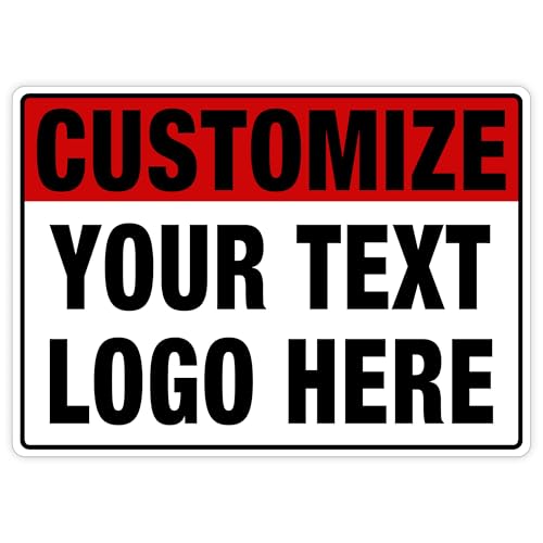 Custom Metal Signs Outdoor 16x12 Aluminum for Garage or Building, Reflective Coating Option,...