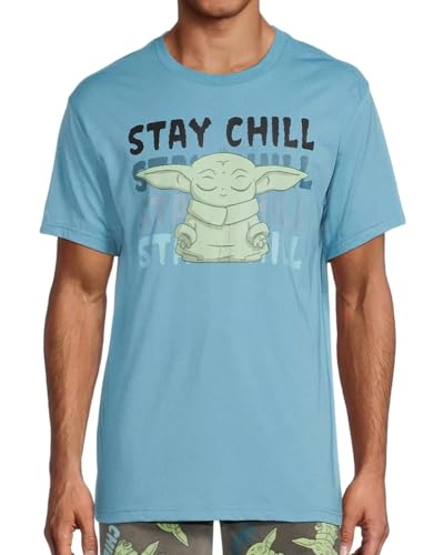 Star Wars The Mandalorian Men's Baby Yoda The Child Grogu Stay Chill 2 PC Pajama Set2