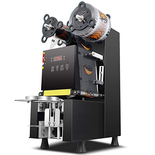 Manuelle Milchtee-Schalenversiegelungsmaschine, elektrische Becherversiegelung für 170 mm hoch und 90 mm/95 mm Durchmesser für Bubble Milk Tea Coffee