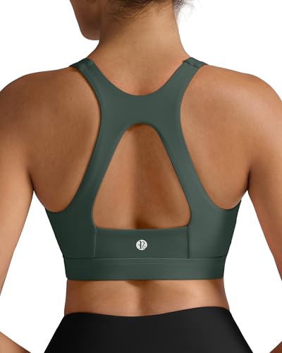 Image of RUNNING GIRL Sports Bras for Women High Support,Racerback Supportive Molded Cup Sports Bra with Sewn in Pads