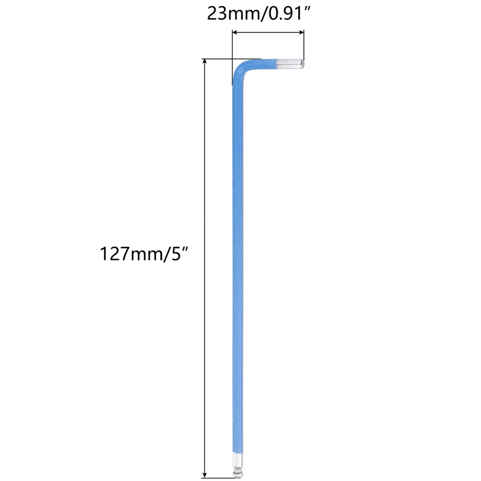 TA-VIGOR 1Pcs 3mm Ball End Hex Key Wrench, Long Arm L-Shaped CR-V Steel Allen Wrench Tool for Furniture Bike, and Equipment Maintenance - Image 2