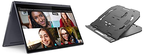 Image of Lenovo Yoga 7 11th Gen Intel i7 14 inchFHD IPS 2-in-1 Touchscreen Laptop (16GB /512GB SSD /Win10 /MSO19 /Digital Pen /Aluminium Surface /1.43Kg), 82BH00E0IN + Lenovo 2-in-1 Laptop Stand