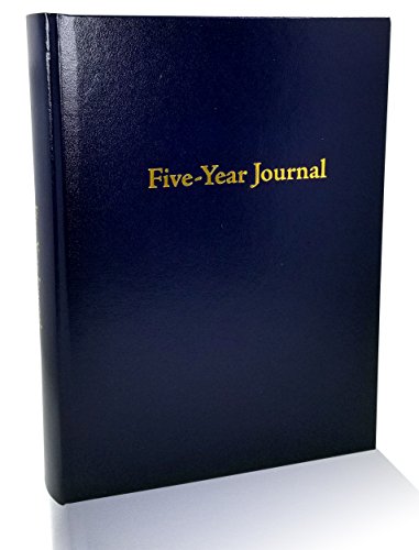 Hard Cover 5 Year Journal | The Easiest to Use Five Year Journal | Quick and Easy Five Year Daily Journal System | 6x8.25 Inch Size (Navy Blue)