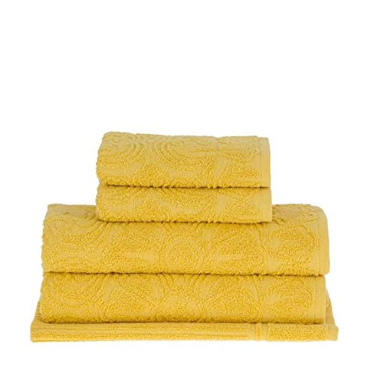 Jogo de Toalhas Buddemeyer Florentina 100% Algodão Amarelo 5 peças