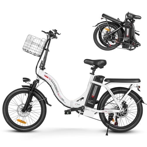 SAMEBIKE 20" Folding Electric Bike with 13AH Battery