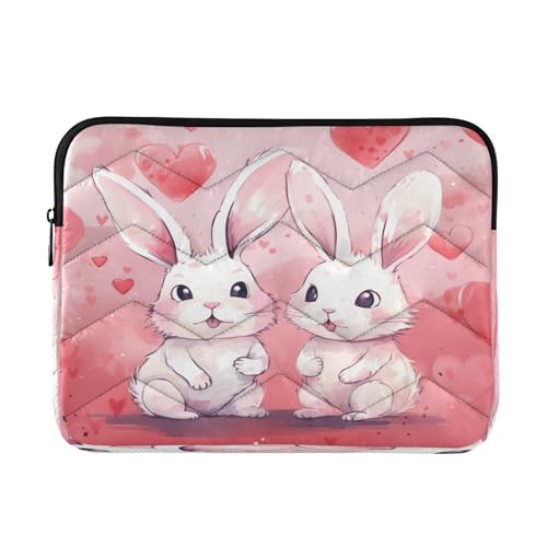 Funda para portátil 13-14 pulgadas impermeable con diseño de conejitos