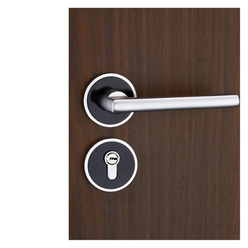 Serrure fendue noire à roulement silencieux pour poignée mécanique de porte intérieure - 2